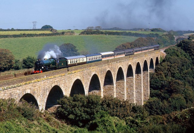 Steam Train on the Viaduct Steam Train on the Viaduct